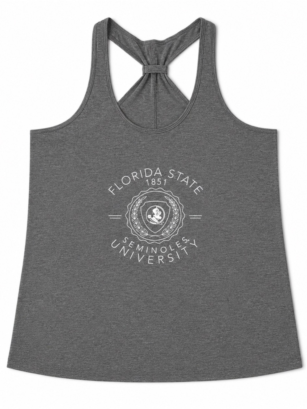 Florida State University Seminoles Gray Racer Back Sleeveless Tank Top Size XL
